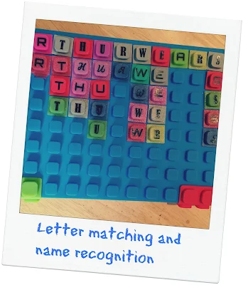 Letter and name recognition Waff notebook