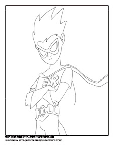 Teen Titan Coloring Page | Learn To Coloring