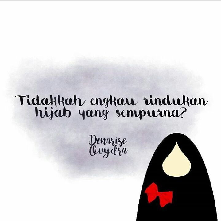 Gambar DP Kartun Hijab Muslimah Kata kata Bijak Islami 