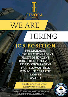 Job Openings at Gevora Hotel Dubai