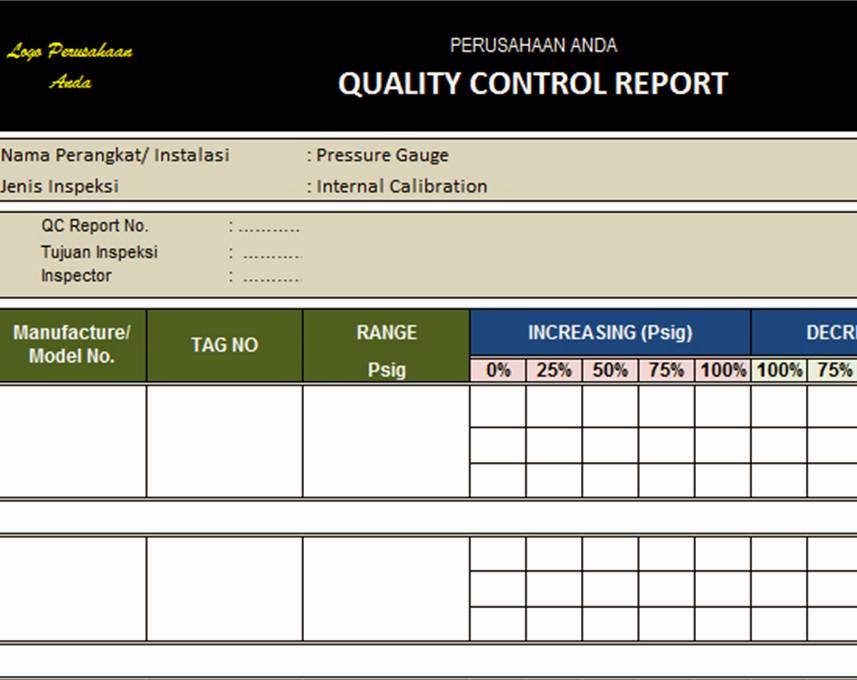 Contoh Formulir Quality Control - Contoh L