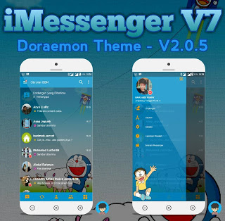 BBM MOD iMessenger V7 Series Doraemon Theme base v3.0.1.25 Apk