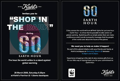 Kiehl's Shop in the Dark 60 Earth Hour