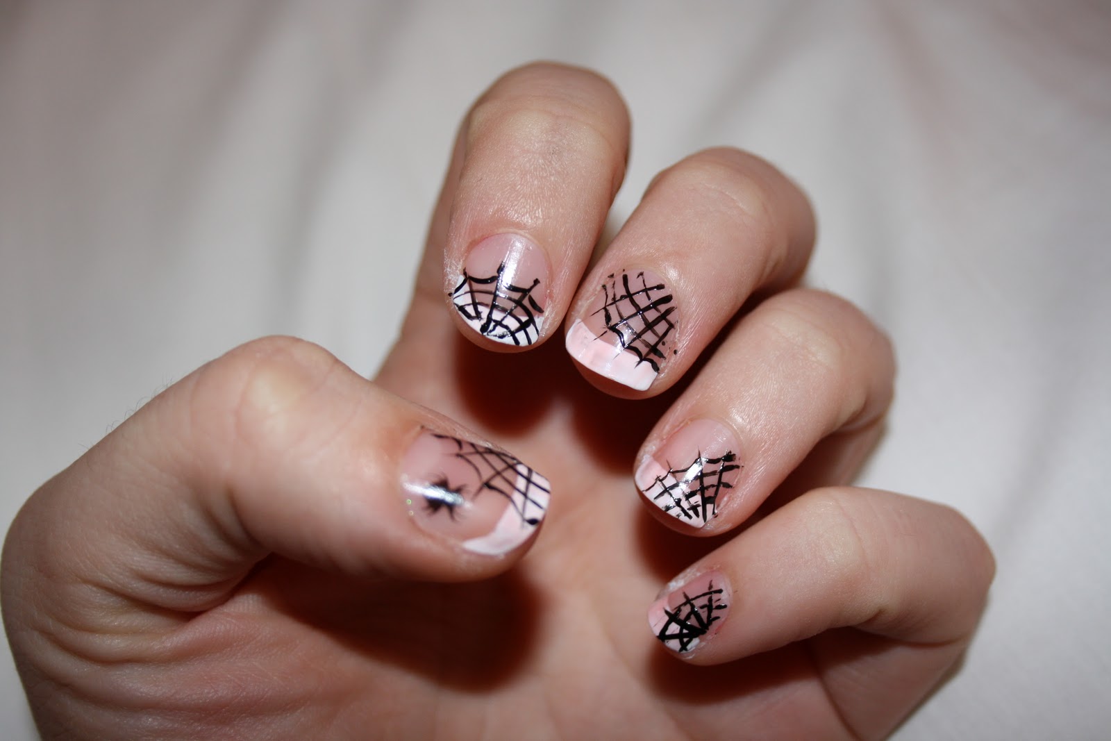  nail series, I have created a cobweb nail design which is really easy
