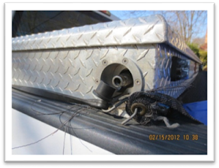 close-up of compressed natural gas fuel tank on supervisor truck