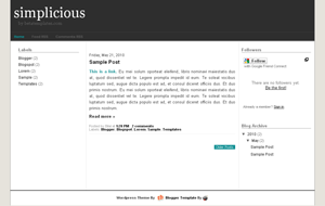 Simplicious Blogger Template