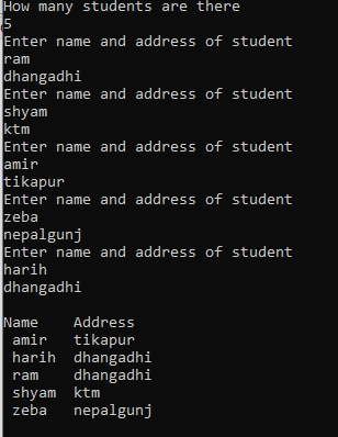 C program to sort names in alphabetical ascinding order using ...