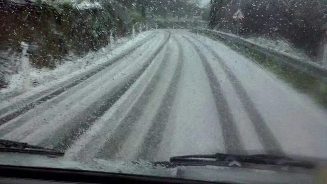 carreteras cortadas en Gran canaria por heleadas