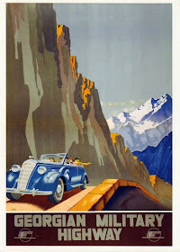 soviet travel posters caucasus , central asia art craft tours