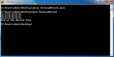 Nested Loop-javaform