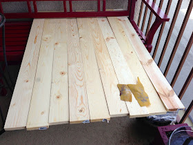 DIY Douglas fir wood boards cutting