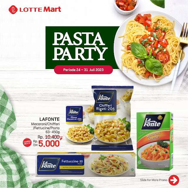 Pasta Party Lottemart 24 - 31 Juli 2023