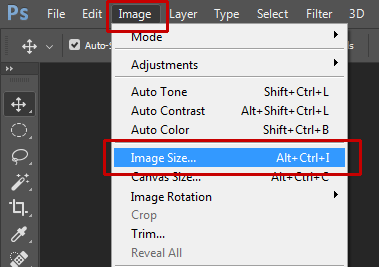 Image> Image Size.