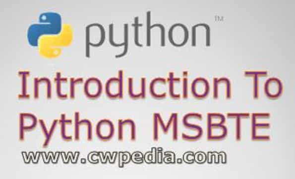 Introduction to Python MSBTE