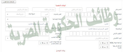  نموذج التقديم الالكترونى لوظائف الجهاز المركزي للتعبئة العامة والاحصاء الاثنين, 4 أبريل, 2016