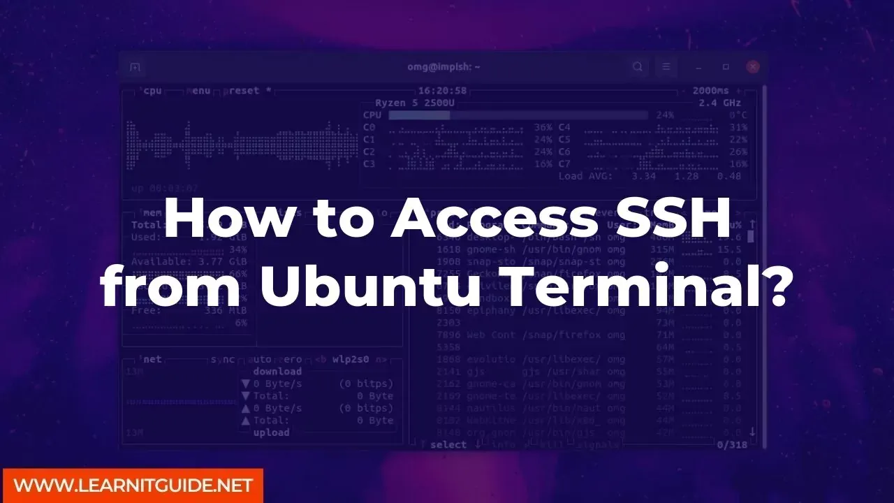 How to Access SSH from Ubuntu Terminal