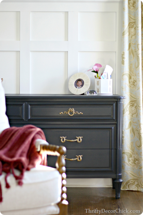 black dresser brass hardware