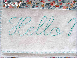 Customised embroideries on a baby blanket