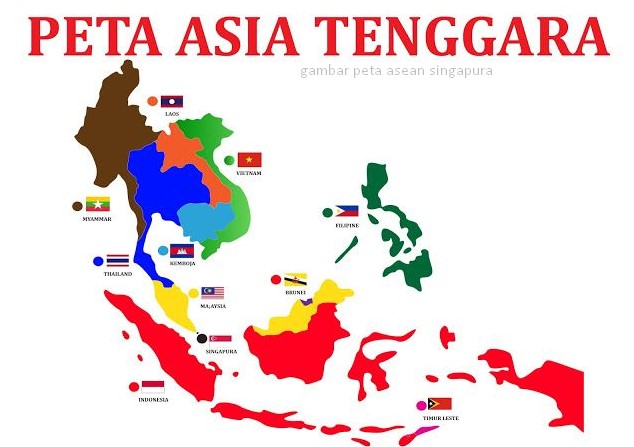 Gambar Peta Asean Singapura