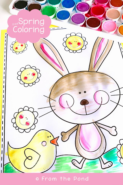 rabbit free coloring page