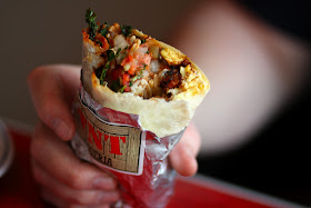 TNT Taqueria Papas Dulce and kale breakfast burrito it's my darlin'