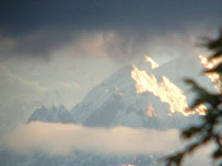 Mountains shrouded in mist