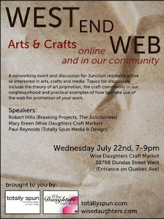 Flyer: Toronto West End Web: Arts & Crafts Online And In Our Community