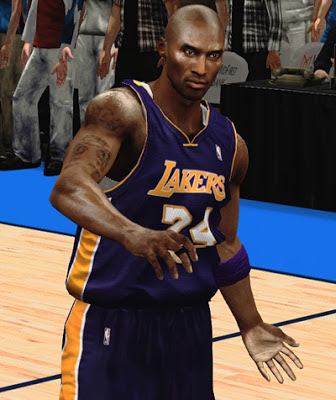 NBA 2K13 Kobe Bryant Bald Shaved Hair Cyberface Patch