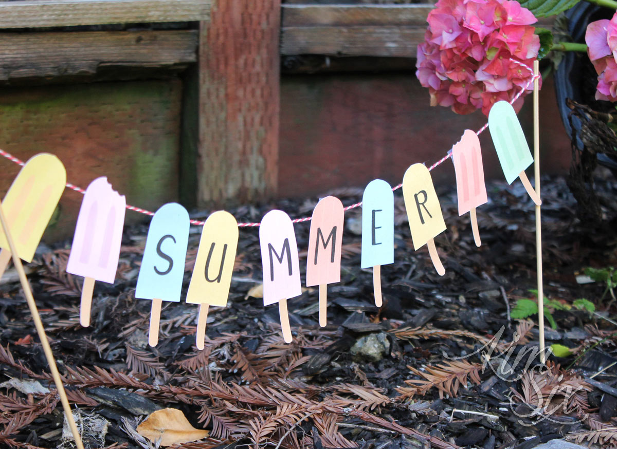 Summer popsicle banner