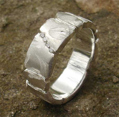 Diamond Rings-'Ruff' Diamond Silver Ring