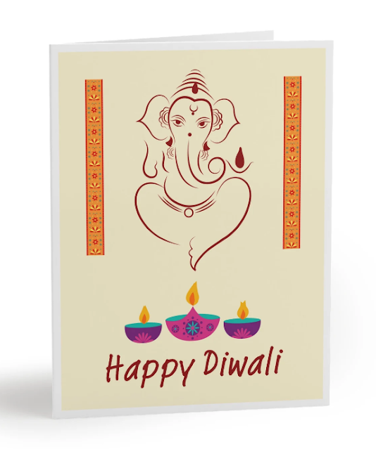Ganesha, Diwali, Card,