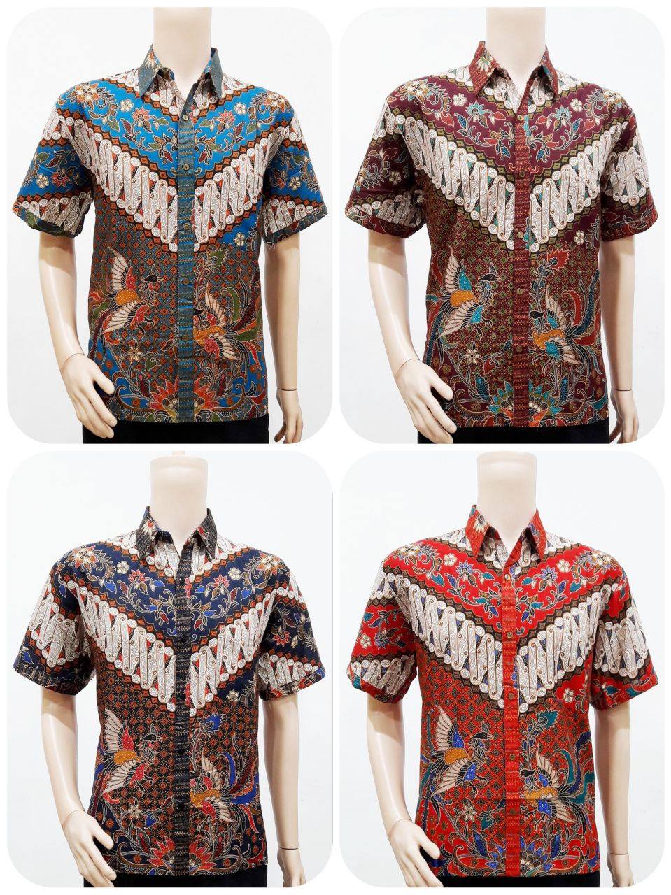  Model  Baju Batik  Pria Lengan Pendek Motif  Parang Batik  