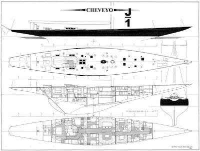 Sparkman &amp; Stephens: Design 77B - J-Class Racing Yacht Cheveyo