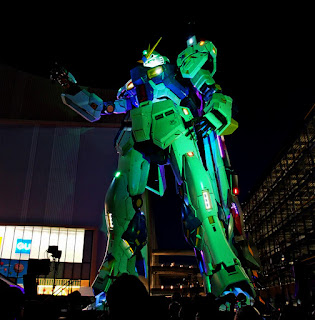 Full-scale RX-93ff ν Gundam at Mitsui Shopping Park LaLaport Fukuoka