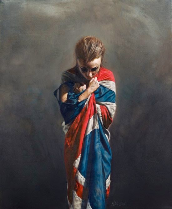 Mitch Griffiths pinturas hiper-realistas estilos clássicos com temas modernos crítica social