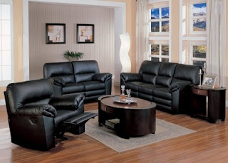 Black Leather Sofa