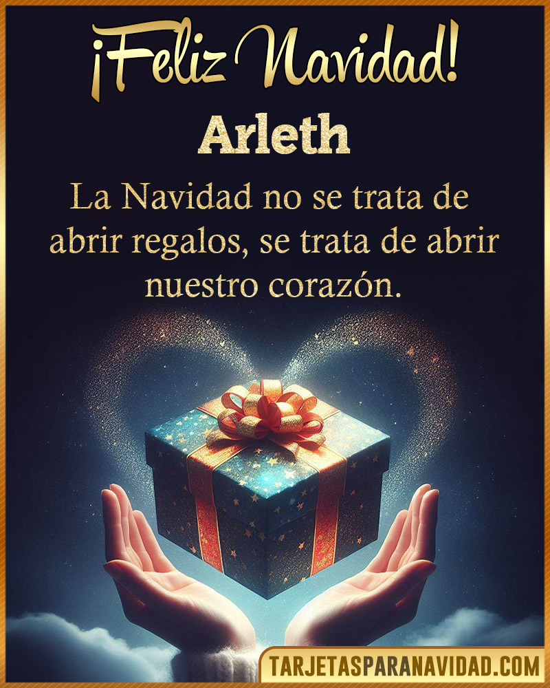 Tarjetas navideñas para Arleth