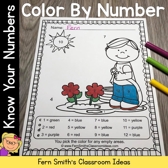 Click Here to Download this Spring Color By Number Kindergarten Know Your Numbers for Your Classroom Today!