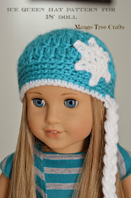 ice queen hat pattern for 18" doll