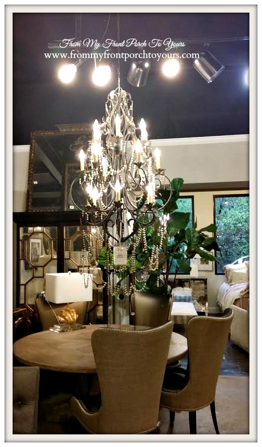 Laurie's Home Furnishings-Beaded Chandelier- From My Front Porch To Yours