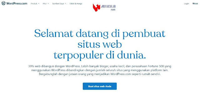 Cara Buat Blog di WordPress, Pilih buat situs web