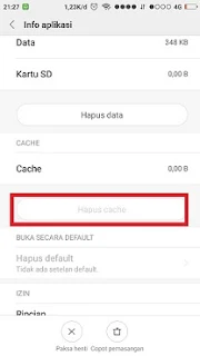 menghapus cache pada aplikasi