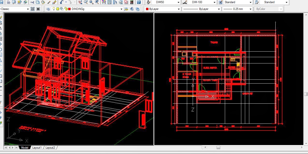 Desain Rumah Minimalis Autocad 2007 Kumpulan Desain Rumah