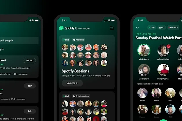 تطبيق Spotify Greenroom لمنافسة كلوب هاوس من سبوتيفاي