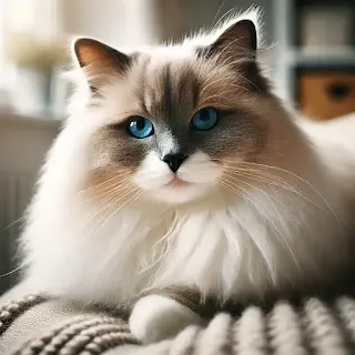The Ragdoll, known for its gentle and affectionate nature, is one of the best lap cat breeds, perfect for those who love cuddly companions