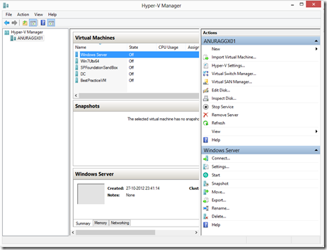 Hyper-V VM Hyper-V VM
