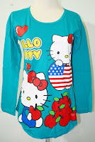 kaos abg cantik hello kitty anak - anak tosca | khisan toko busana muslimah online murah terbaru