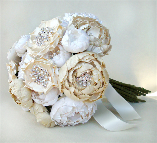 Silk wedding flowers florist