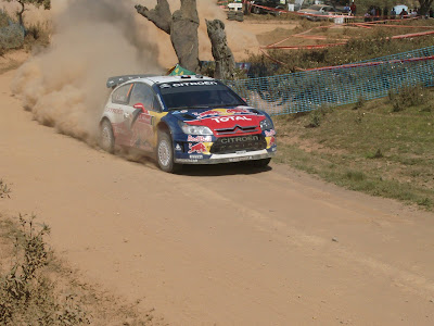 Sebastien Loeb, o grande vencedor do dia. Foi no troço de Almodôvar que conseguiu conquistar mais segundos a Hirvonen