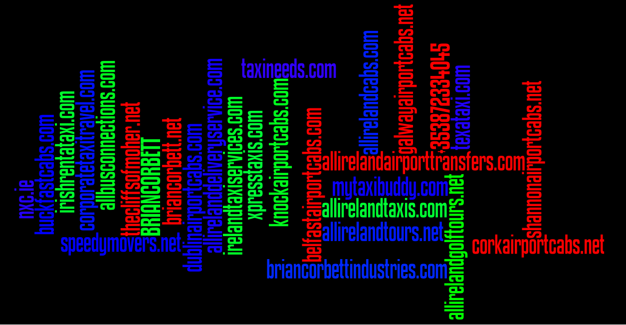 Wordle: Ireland Taxi Services